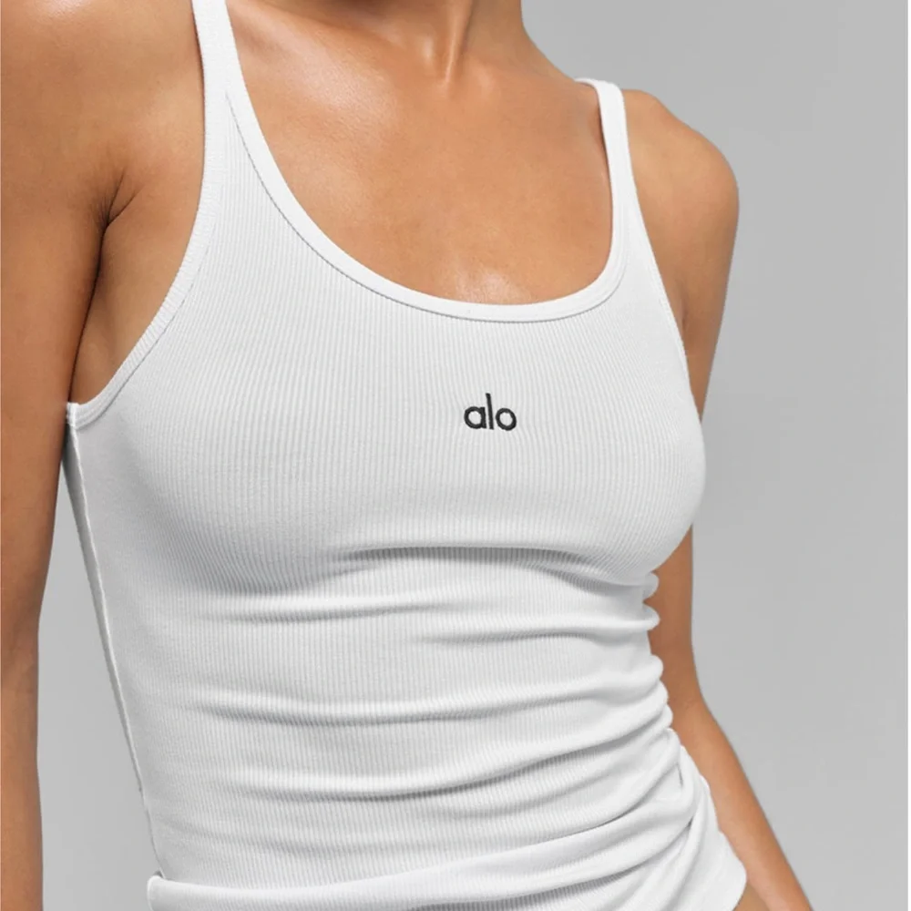 ALO Ribbed Prosper Tank - White - Picture 3 of 6